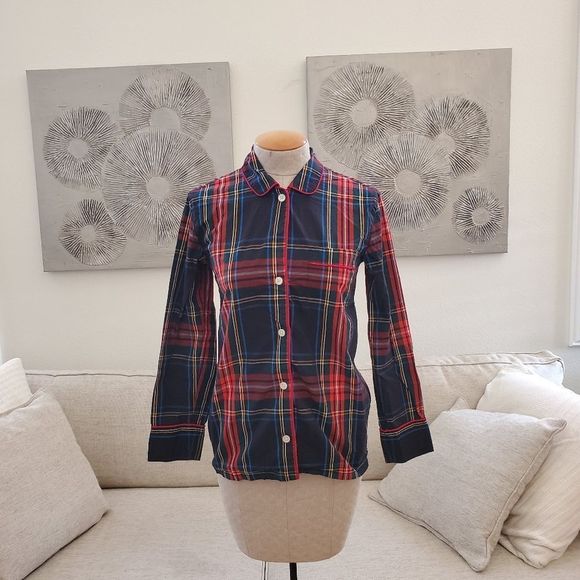 J. Crew Vintage Cotton Plaid Pajama Set - size XXS in Stewart tartan - Picture 3 of 16